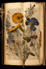 Lexicon Florals: The Art of Pressed Flowers in Book Margins