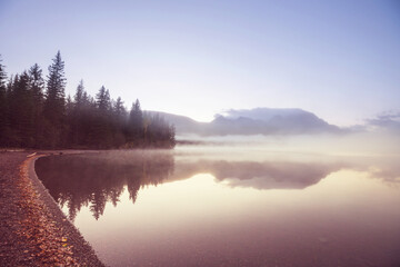 Fog on the lake