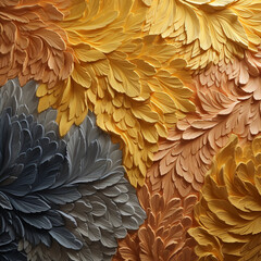 Colorful leafes textile