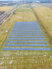Fototapeta premium Aerial View of a Photovoltaic Field