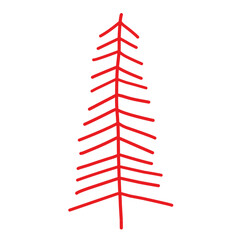 Christmas trees hand drawn 