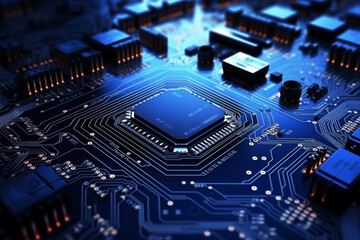 Circuit board. Technology background. Central Computer Processors CPU concept. Motherboard digital chip.