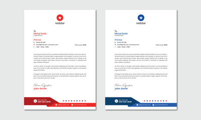 modern business political election letterhead design template. corporate modern letterhead design bundle template 