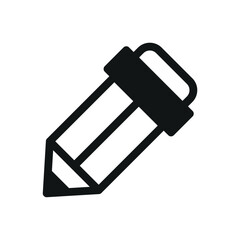 Light bulb icon isolated on white background. Editable stroke design