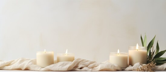 White canvas displaying handmade candles