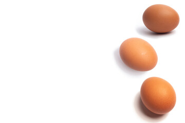 egg isolated on white background. negative space