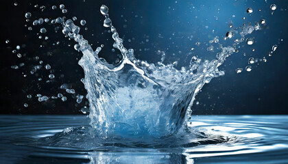 Captivating Water-Drop Splashes