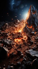 Comet falling toward earth for massive destruction