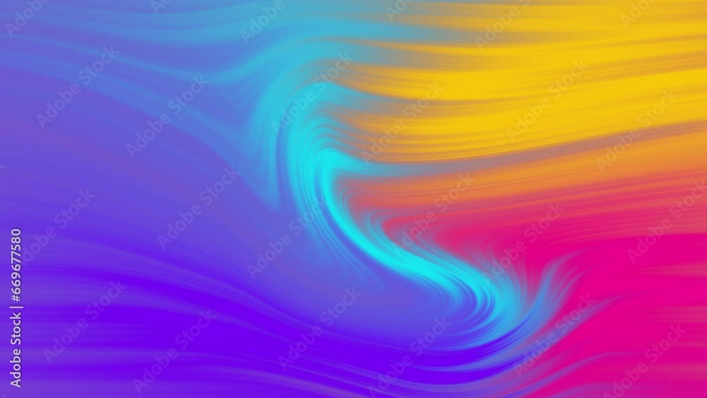 Wall mural animated colorful fluid background. colorful liquid gradually changes. bright smooth gradient animat