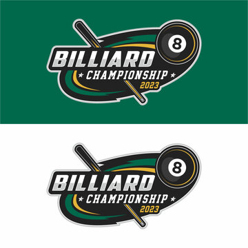 Billiard sport logo design vector illustration