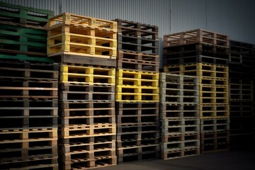stacked pallets. Generative AI