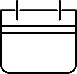 Fototapeta premium Calendar Outline Simple Illustration. Vector Illustration for web sites, apps, design, banners and other purposes