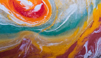 colorful surface with ripples and swirls
