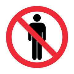 No Entry Restricted Area. Prohibited Sign vector illustration