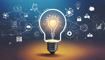 clarifying complex ideas theme with light bulb