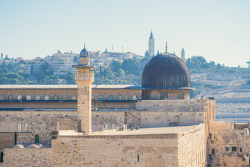 Exterior view of Al-Aqsa Mosque on the Temple Mount, Jerusalem Old City, Israel