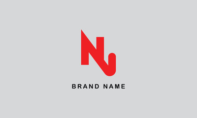 NU NV NN creative brand minimal logo design
