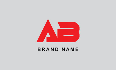 AB RED creative brand minimal logo design