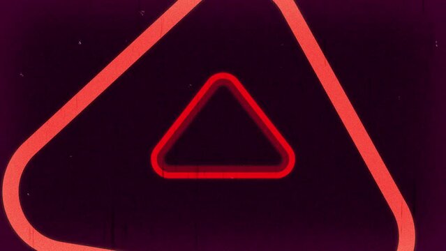 Simple animated abstract 70's background design in futuristic retro style with colorful tringles.