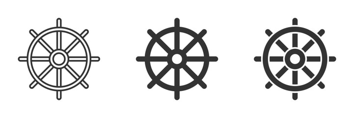 Ship wheels icon. Vector illustration