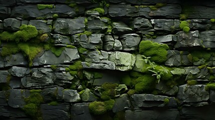 Pedras cobertas de musgo na natureza - obrazy, fototapety, plakaty