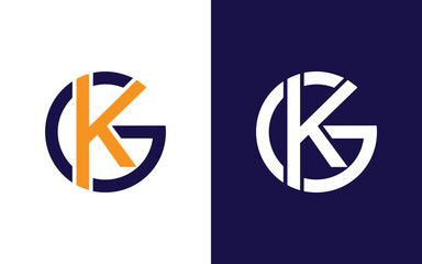 kg letter logo icon - obrazy, fototapety, plakaty