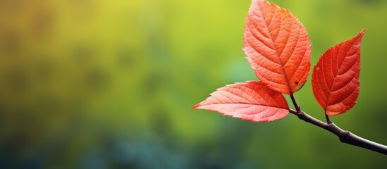 Fototapeta premium Fall colors of green and red