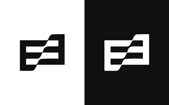 ee or eb letter logo design icon