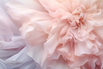 Crumpled pink fabric texture background. Copy space for text. Generative Ai