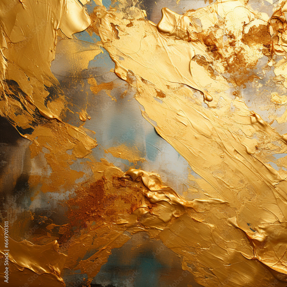 Sticker gold ink abstract background