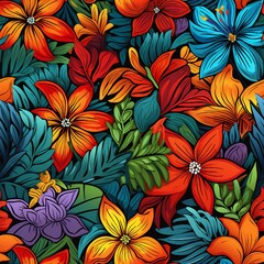 Floral Mosaic Paradise Pattern