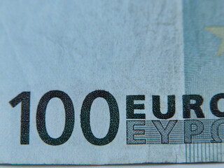 fifty euro banknotes close up macro money