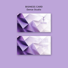 Dance studio business card template lilac