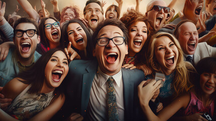 Fototapeta premium Happy People Illustration Concept