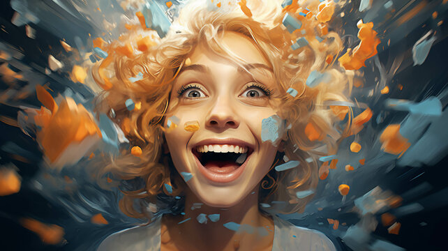 Happy Person Illustration Concept