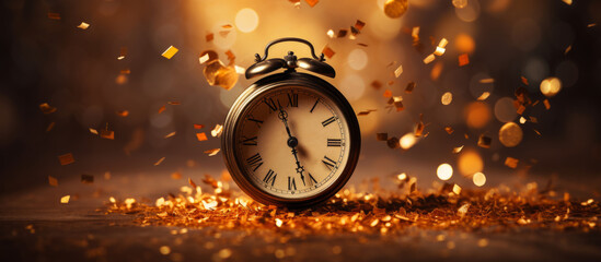 New Year is approaching. Past, present and future. The law of perpetual motion and change. - obrazy, fototapety, plakaty