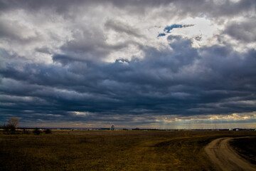 Cloudy weather in the Ferihegy Airport in Budapest