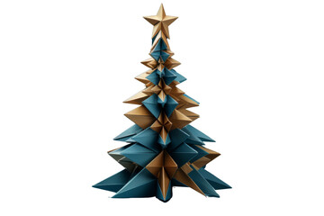 Enchanting Paper Creation Origami Christmas Tree from Folded Folds