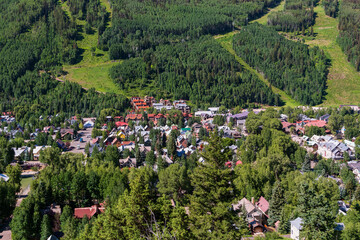A view of Telluride, Colorado, taken on a hiking trail during the summer © RHF101