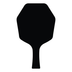 Table Tennis Ping Pong Vector Icon Black Silhouette and Outline Isolated on White