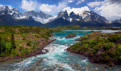 Torres Del Paine National Park in Patagonia, Chile, South America.