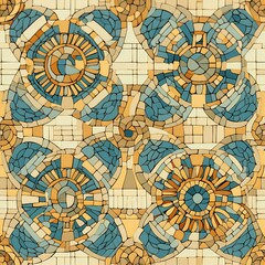 Roman Villa Mosaic Retreat Pattern