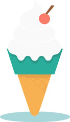 ice cream on a white background  , vector design