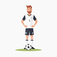 Obraz premium soccer player with ball isolated white background vector design