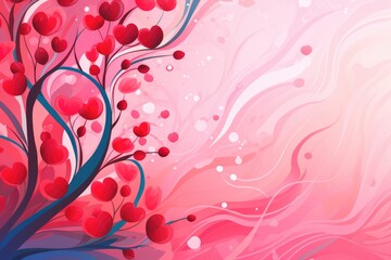 Colors of February: A Sweet Mix of Cherry Red and Pink - obrazy, fototapety, plakaty