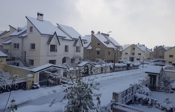 Ville d'Ifrane (Maroc) sous la neige