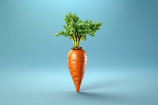 3d rendered illustration of a carrot. Generative AI