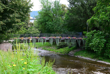 Bellevue-Brücke an der lichtentaler allee in baden-baden, deutschland
