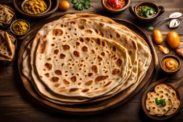 Paratha on table 