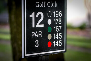 12th Hole Marker on Golf Course in Central Florida